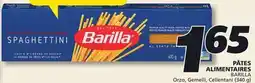 IGA BARILLA Orzo, Gemelli, Cellentani PASTA offer