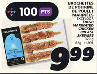 IGA EXCELDOR FRESH MARINATED CHICKEN BREAST SKEWERS offer
