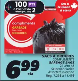 IGA COMPLIMENTS GARBAGE BAGS offer