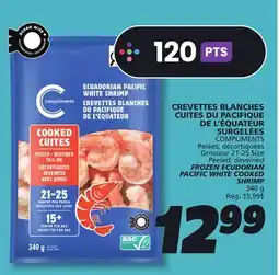 IGA COMPLIMENTS FROZEN ECUDORIAN PACIFIC WHITE COOKED SHRIMP offer