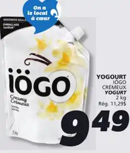 IGA IÖGO YOGURT offer
