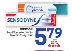Uniprix SENSODYNE Dentifrices sélectionnés / Selected toothpastes offer