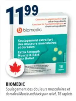 Familiprix Biomedic extra strength muscle & back pain relief caplets 18un offer