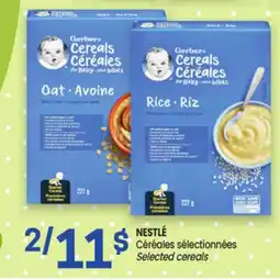 Uniprix NESTLÉ Céréales sélectionnées /Selected cereals offer