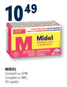 Familiprix MIDOL, Complete or PMS, 40 caplets offer