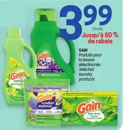 Uniprix GAIN Produits pour la lessive sélectionnés / Selected laundry products offer
