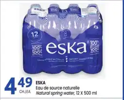 Uniprix ESKA Eau de source naturelle / Natural spring water offer