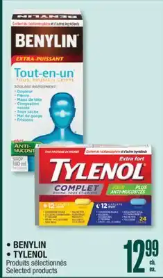 Jean Coutu BENYLIN & TYLENOL Selected products offer