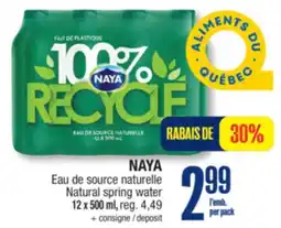 Jean Coutu NAYA Natural spring water offer