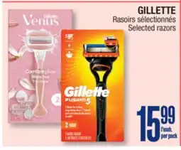 Jean Coutu GILLETTE Selected razors offer