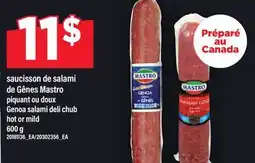 Maxi SAUCISSON DE SALAMI DE GÊNES MASTRO | GENOA SALAMI DELI CHUB offer
