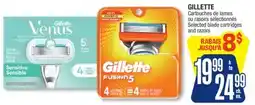 Jean Coutu GILLETTE Selected blade cartridges and razors offer