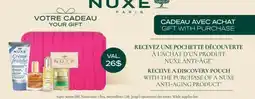 Jean Coutu RECEIVE A DISCOVERY POUCH WITH THE PURCHASE OF A NUXE ANTI-AGING PRODUCT offer