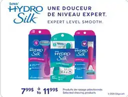 Jean Coutu Schick Hydro Silk Selected shaving products offer