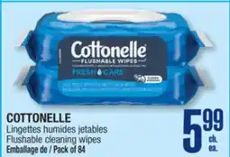 Jean Coutu COTTONELLE Flushable cleaning wipes offer