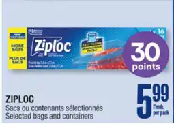 Jean Coutu ZIPLOC Selected bags and containers offer