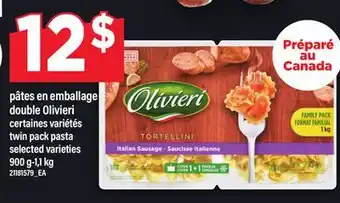Maxi PÂTES EN EMBALLAGE DOUBLE OLIVIERI | TWIN PACK PASTA, 900 G-1,1 KG offer