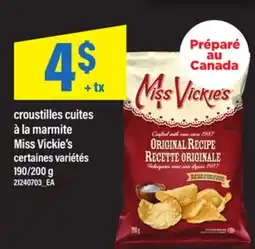 Maxi CROUSTILLES CUITES À LA MARMITE MISS VICKIE'S, 190/200 G offer