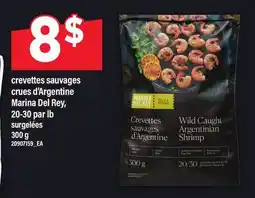 Maxi CREVETTES SAUVAGES CRUES D'ARGENTINE MARINA DEL REY, 20-30 PAR LB offer