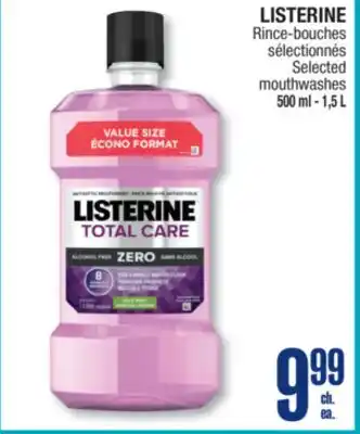 Jean Coutu LISTERINE Selected mouthwashes offer