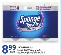Uniprix SPONGETOWELS Essuie-tout/Paper towels Rouleaux géants/Giant rolls offer