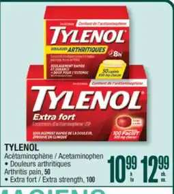 Jean Coutu TYLENOL Acetaminophen, Arthritis pain, 50, Extra strength, 100 offer