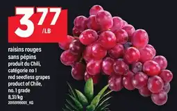 Maxi RAISINS ROUGES SANS PÉPINS | RED SEEDLESS GRAPES offer