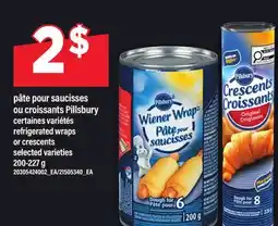 Maxi PÂTE POUR SAUCISSES OU CROISSANTS PILLSBURY | REFRIGERATED WRAPS OR CRESCENTS offer