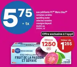 Maxi EAU PÉTILLANTE PC MENU BLEU | SPARKLING WATER offer