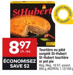 Giant Tiger St-Hubert tourtière or pot pie offer
