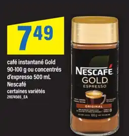 Maxi CAFÉ INSTANTANÉ GOLD, 90-100 G OU CONCENTRÉS D'EXPRESSO, 500 ML NESCAFÉ offer