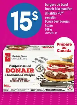 Maxi BURGERS DE BŒUF DONAIR À LA MANIÈRE D'HALIFAX PC | DONAIR BEEF BURGERS offer