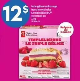 Maxi TARTE-GÂTEAU AU FROMAGE FRANCHEMENT FRAISE LE TRIPLE DÉLICE PC | CHEESECAKE PIE offer
