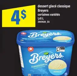 Maxi DESSERT GLACÉ CLASSIQUE BREYERS offer