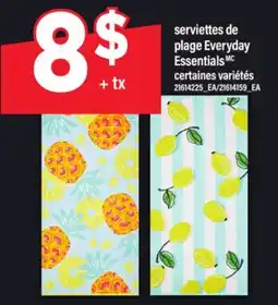 Maxi SERVIETTES DE PLAGE EVERYDAY ESSENTIALS offer