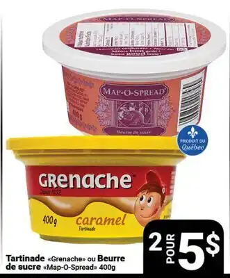 Pasquier Tartinade Grenache ou Beurre de sucre Map-O-Spread offer