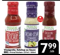 Pasquier Vinaigrette, Ketchup ou Sauce BBQ Primal Kitchen offer