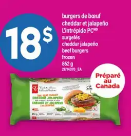 Maxi BURGERS DE BŒUF CHEDDAR ET JALAPEÑO L'INTRÉPIDE PC | CHEDDAR JALAPEÑO BEEF BURGERS offer