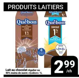 Pasquier Lait au chocolat régulier ou 40% moins de sucre Québon offer