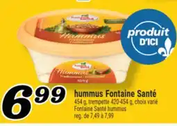 Marché Richelieu HUMMUS FONTAINE SANTÉ | FONTAINE SANTÉ HUMMUS offer