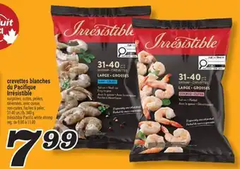 Marché Richelieu CREVETTES BLANCHES DU PACIFIQUE IRRÉSISTIBLE | IRRÉSISTIBLE PACIFIC WHITE SHRIMP offer