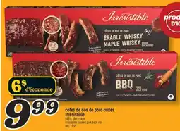Marché Richelieu CÔTES DE DOS DE PORC CUITES IRRÉSISTIBLE | IRRÉSISTIBLE COOKED PORK BACK RIBS offer