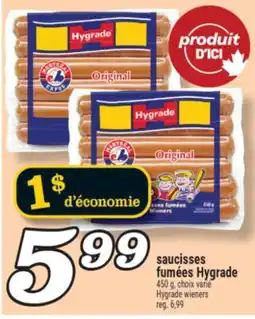 Marché Richelieu SAUCISSES FUMÉES HYGRADE | HYGRADE WIENERS offer