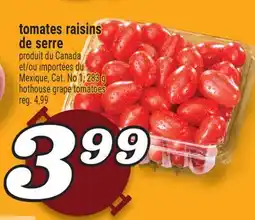 Marché Richelieu TOMATES RAISINS DE SERRE | HOTHOUSE GRAPE TOMATOES offer