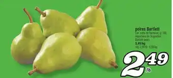 Marché Richelieu POIRES BARTLETT | BARTLETT PEARS offer