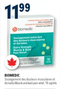 Familiprix BIOMEDIC Muscle and back pain relief, 18caplets offer