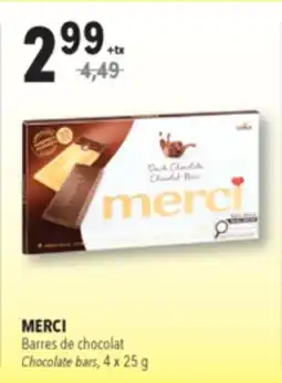 Familiprix MERCI Chocolate bars offer