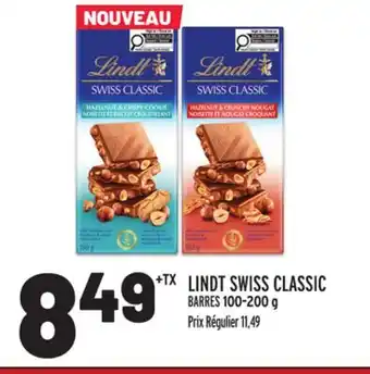 Metro LINDT SWISS CLASSIC BARRES offer