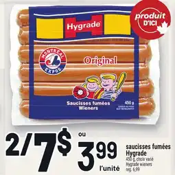 Metro SAUCISSES FUMÉES HYGRADE | WIENERS offer