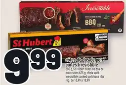 Metro CÔTES DE DOS DE PORC CUITES IRRÉSISTIBLE | IRRÉSISTIBLE COOKED PORK BACK RIBS offer